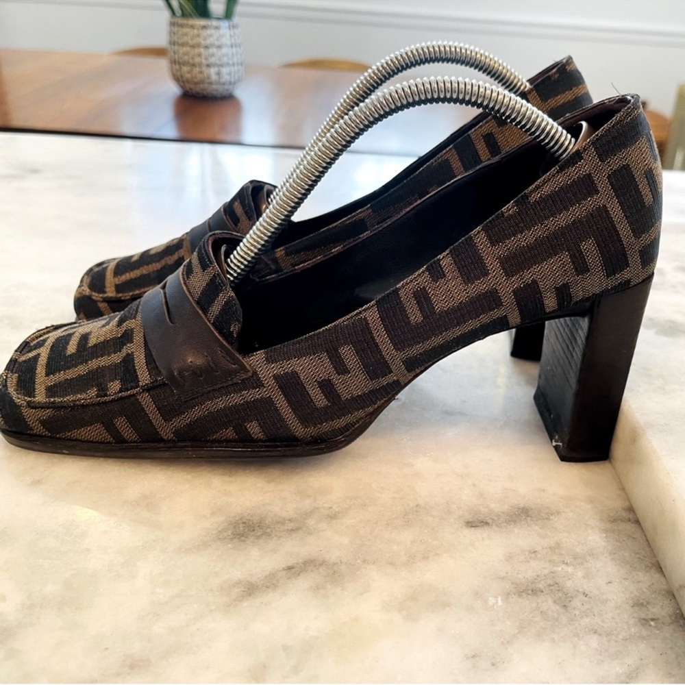 Stylish Brown Patterned Women's Heels